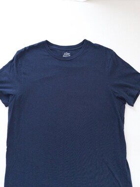 J Crew Men's Knit Crewneck Essential Tee T Shirt Blue Size M Daily Wear Basics